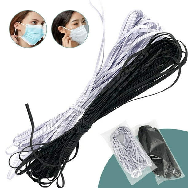 10 Yards Flat Braided Elastic Band Cord Knit String Sewing Bulk 3mm Face Shield 10 Yards Flat Braided Elastic Band Cord Knit String Sewing Bulk 3mm Face Shield